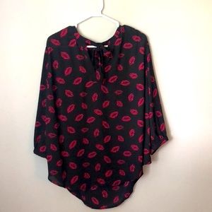 Black and pink TORRID blouse